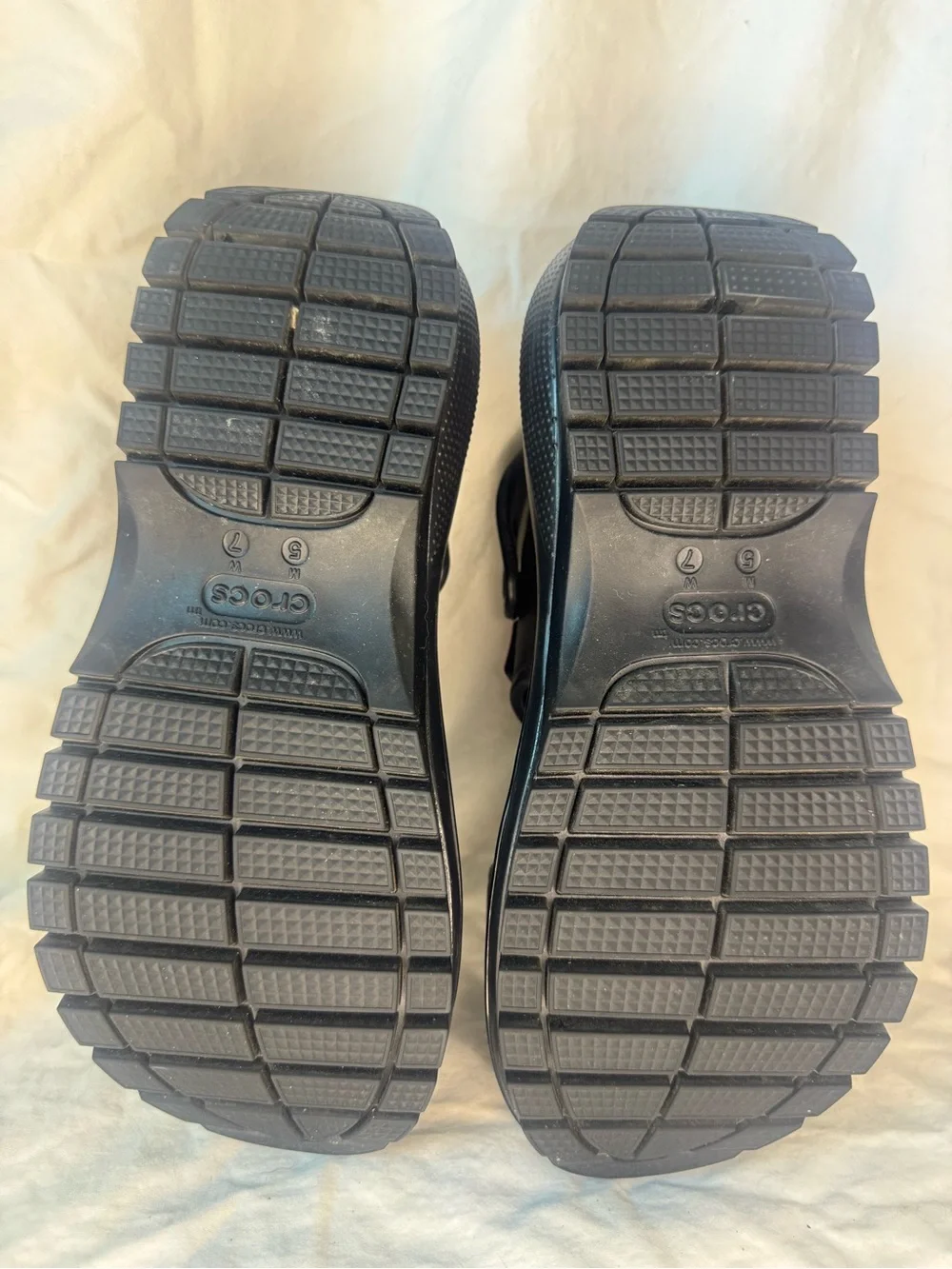 CROCS Black Mega Crush Platform Sandals with Colorful Jibbitz Charms - Picture 4 of 4